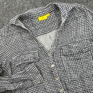 Roller‎ Rabbit Womens Small White Black Geometric Print L/S Button Up Shirt